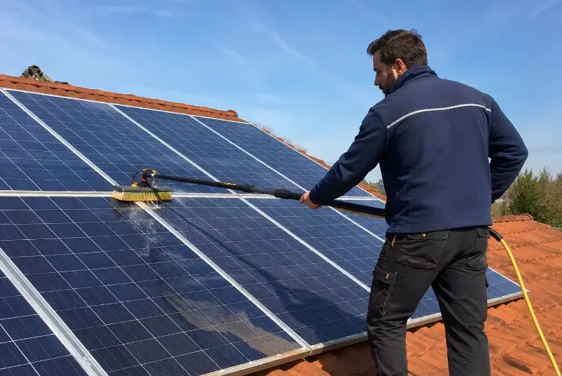Nettoyage et entretien de panneaux solaires à Pleugueneuc